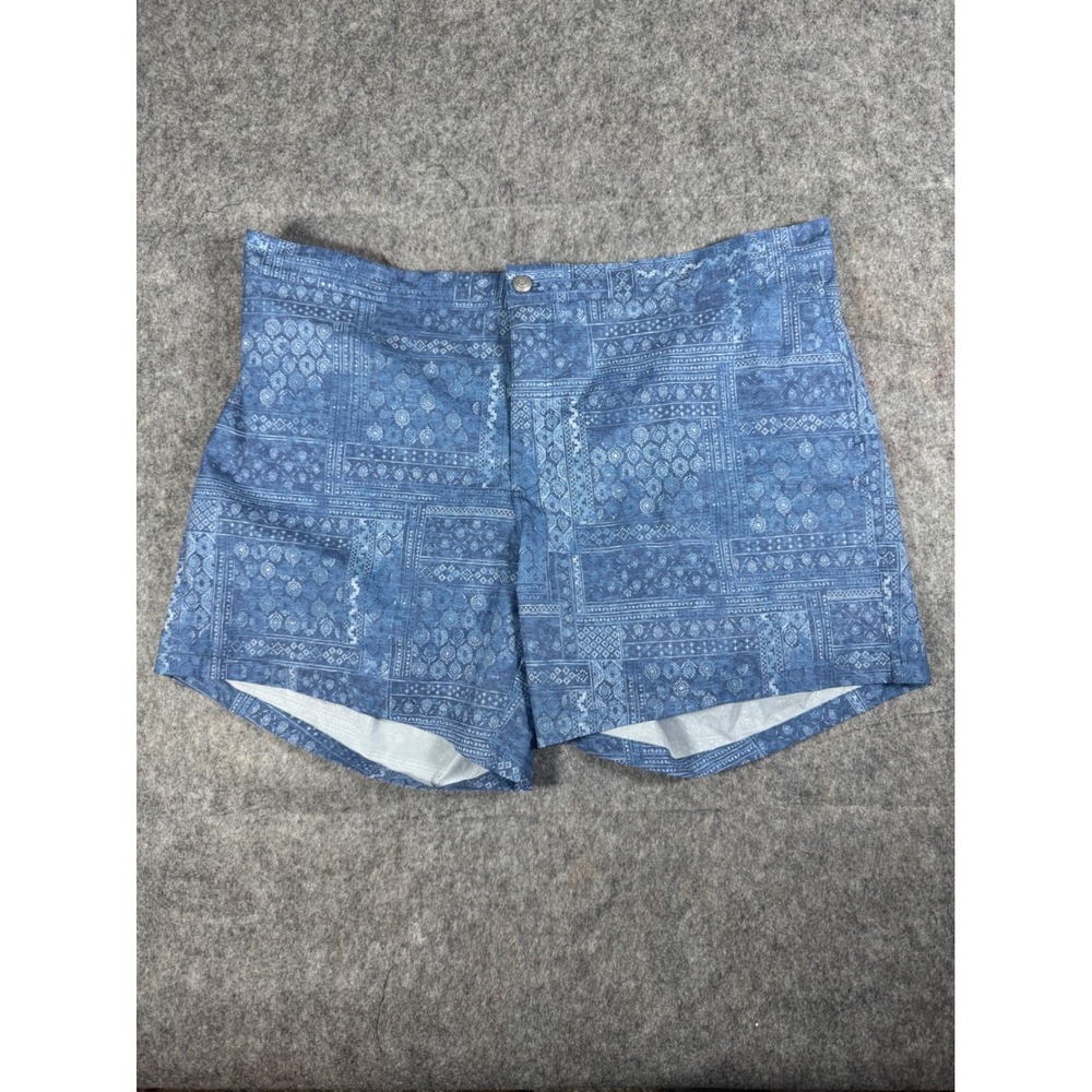Peter Millar Crown Crafted XXL Blue Patterned Swim Trunks MS24XP03 NWT